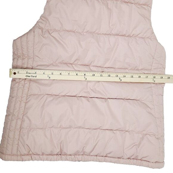 Old Navy Puffer Vest M Dusty Pink Full-Zip Fleece Lined Sleeveless Jacket - Picture 5 of 11